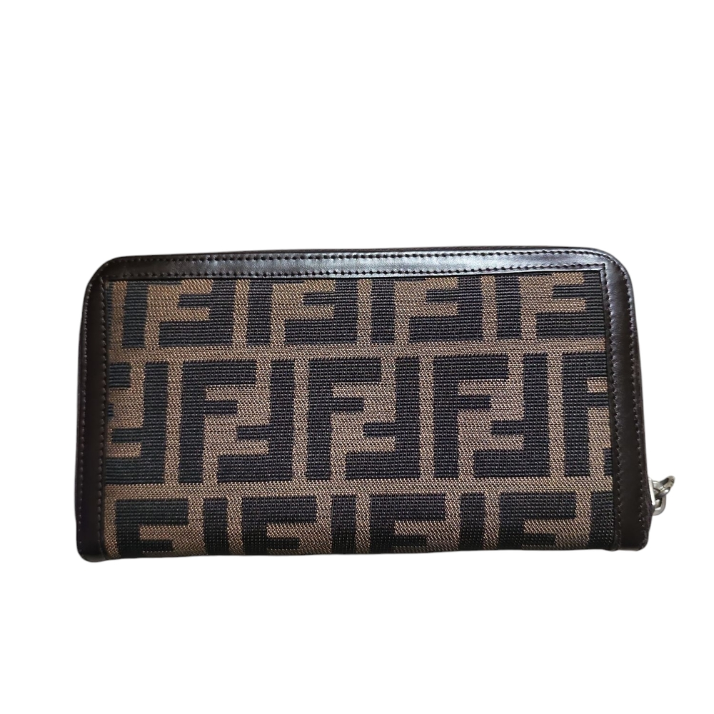 Fendi Zipped Around  Brown Wallet